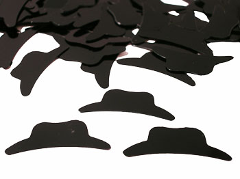 Black Cowboy Hat Confetti